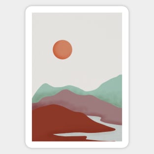 Modern Eathy Tones Mountains Sticker